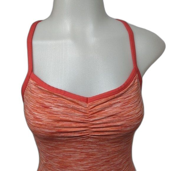 Lucy Cami Tank Top  Women X-Small Activewear Fitted Stretch Coral XS - Picture 4 of 8